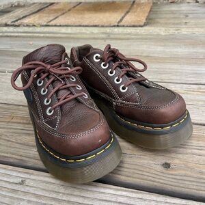 Brown Leather Platform Shoes